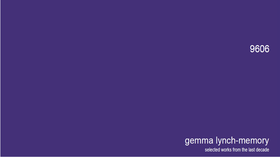 Retrospective Book on artist Gemma Lynch-Memory. Highlighting Artworks produced from 1996 to 2006
